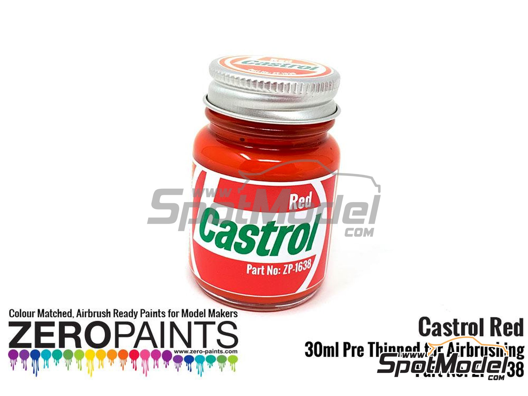 Zero Paints ZP1638 Paint for airbrush Castrol Red 1 x 30ml (ref. ZP1638) SpotModel
